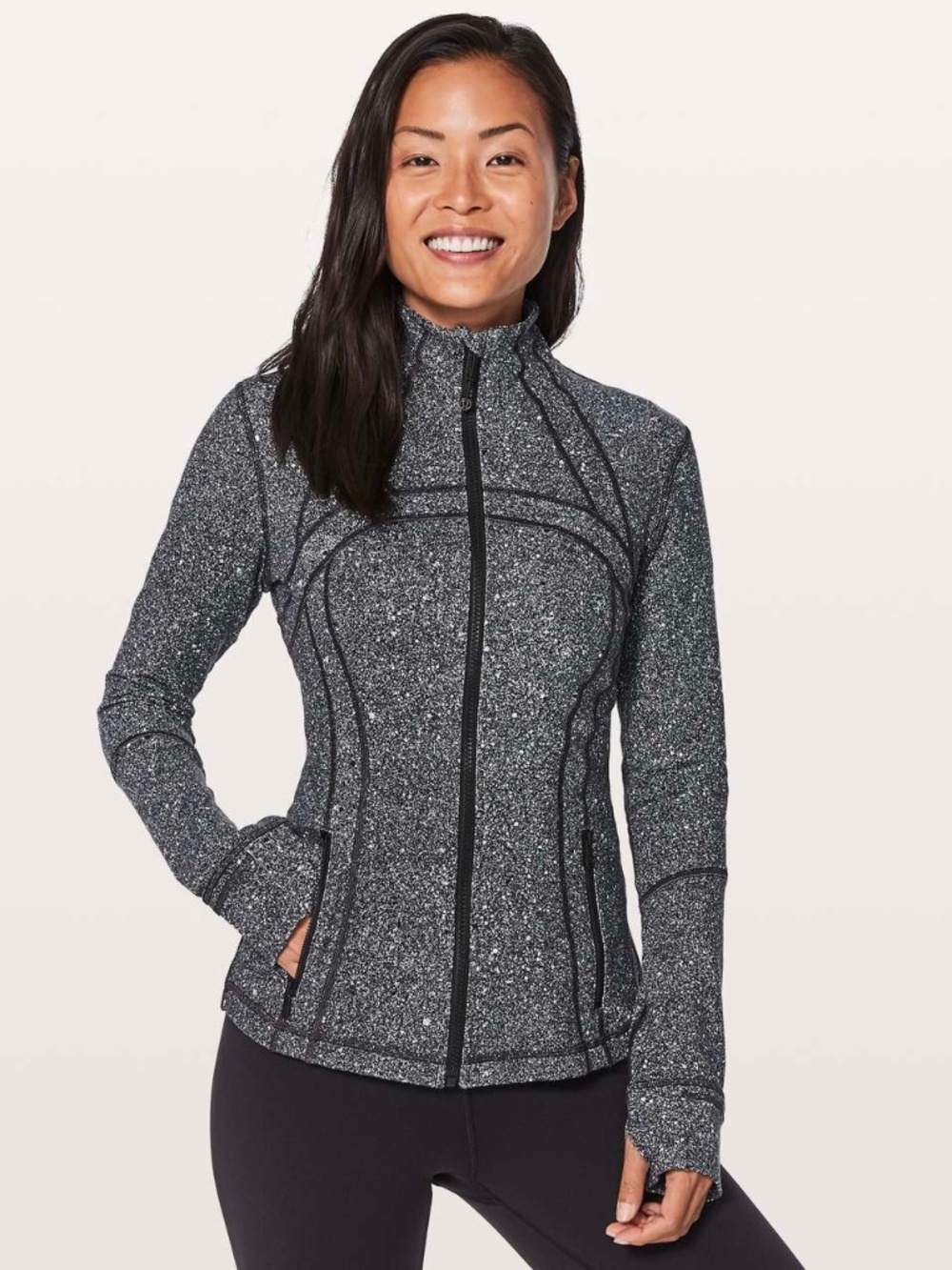lululemon Define Jacket in the Luminesce Splatter White Black colorway S 10
